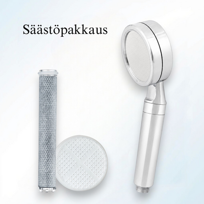Suihkupääsuodatin + vaihtosuodattimet