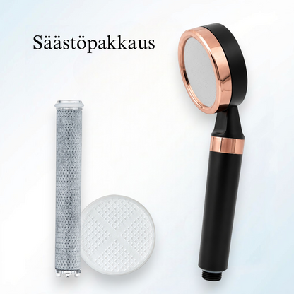 Suihkupääsuodatin + vaihtosuodattimet